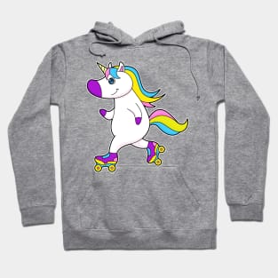 Unicorn at Inline skating with Roller skates Hoodie